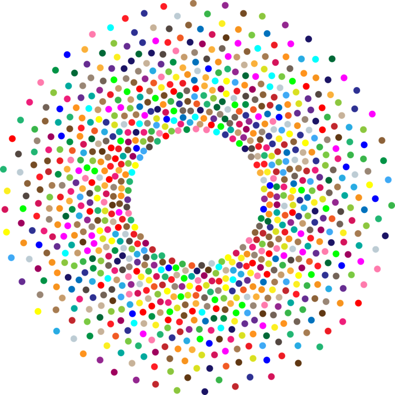 Colorful Dots Circular Pattern