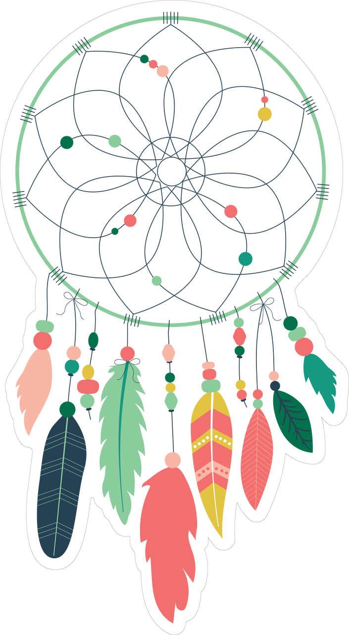 Colorful Dreamcatcher Illustration