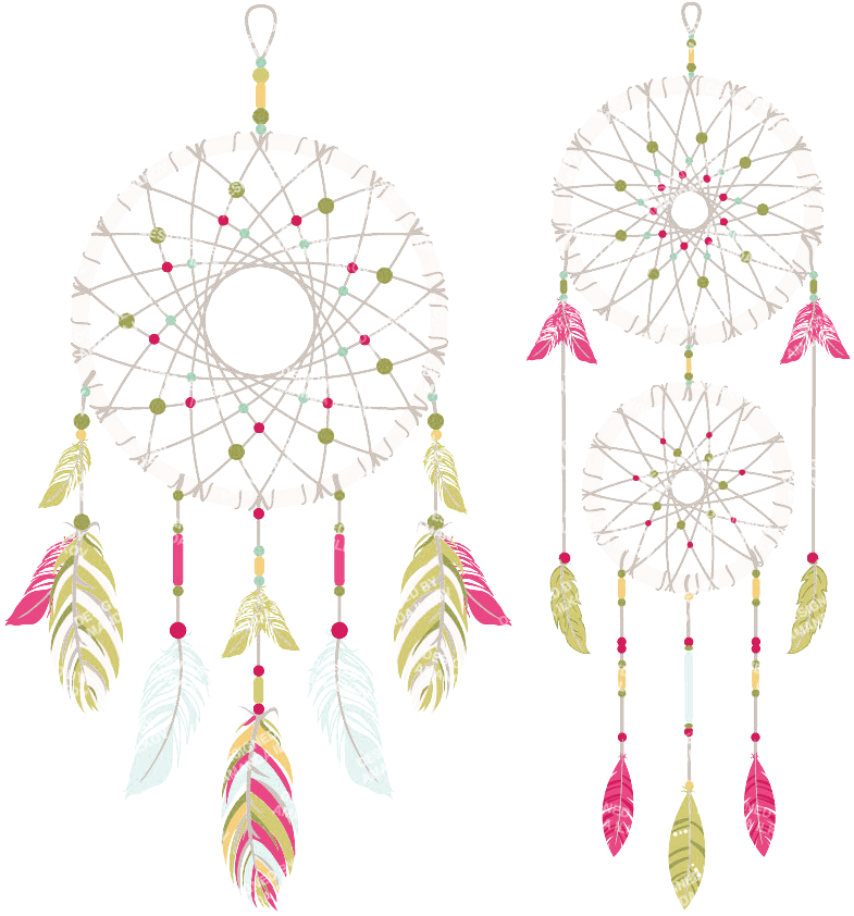 Colorful Dreamcatchers Illustration