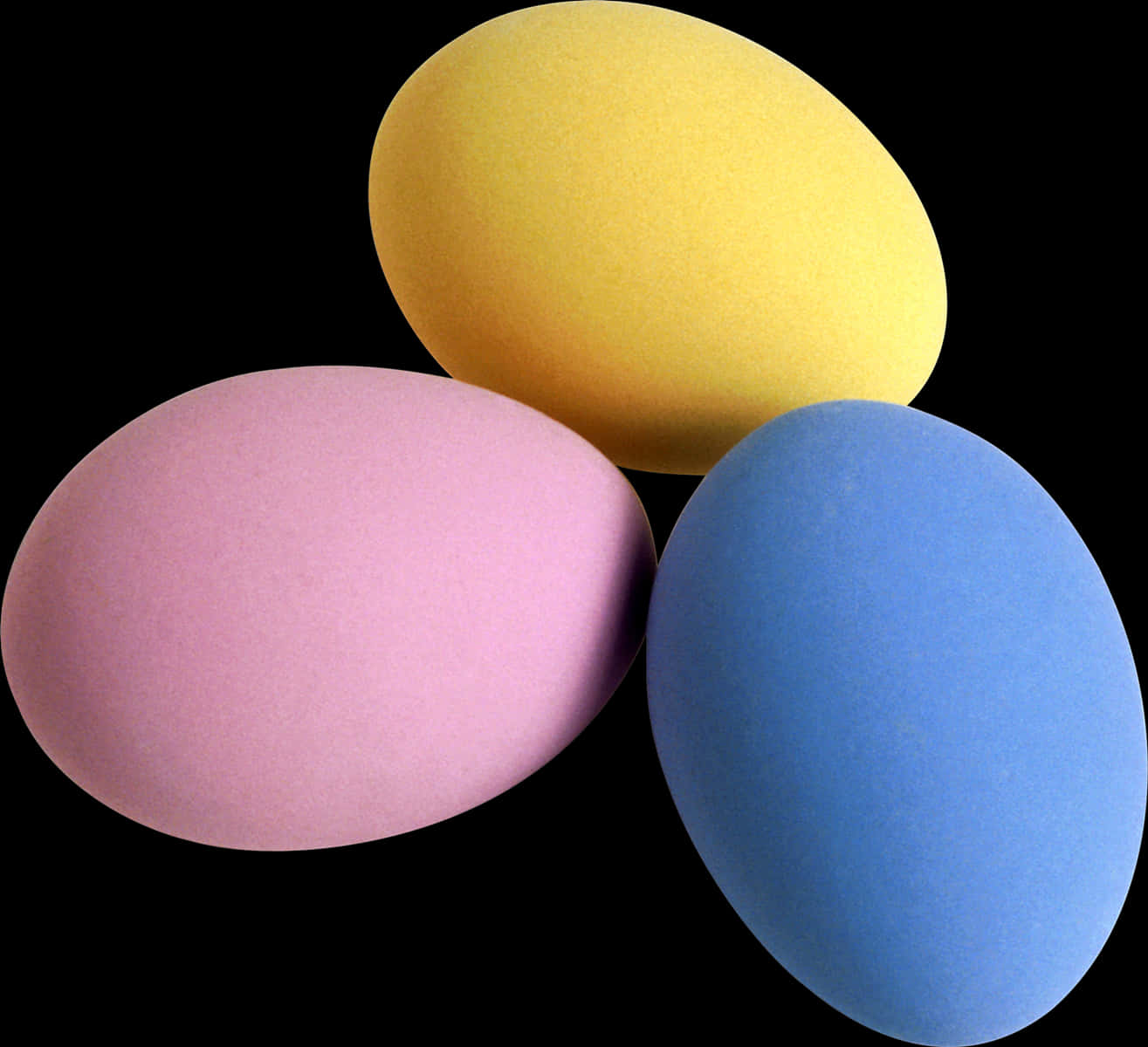 Colorful Easter Eggs Black Background