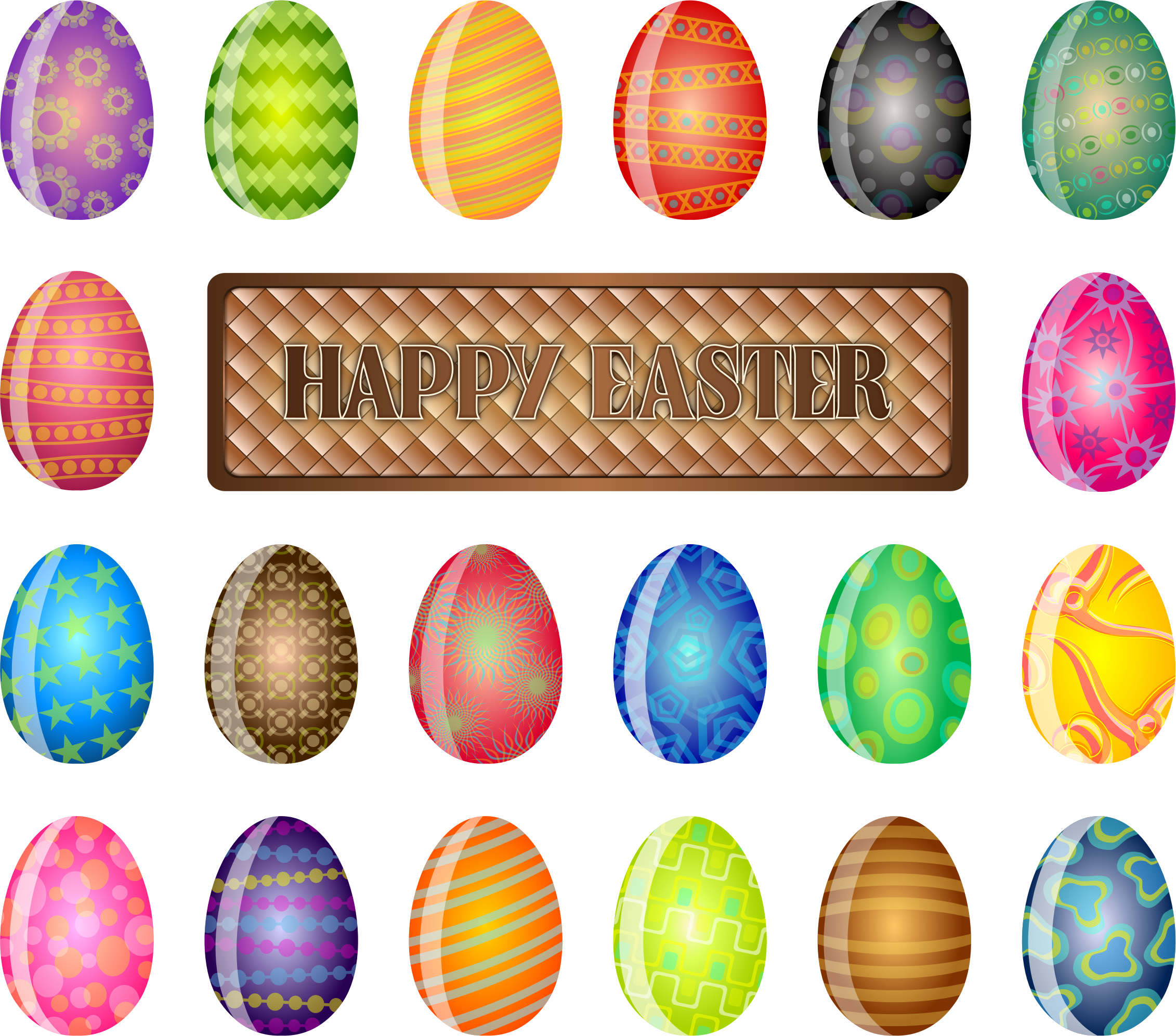 Colorful Easter Eggs Celebration