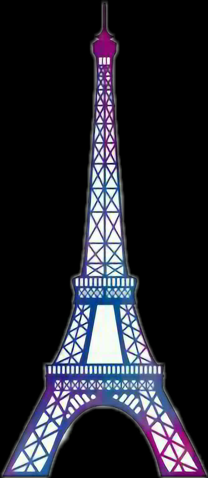 Colorful Eiffel Tower Illustration