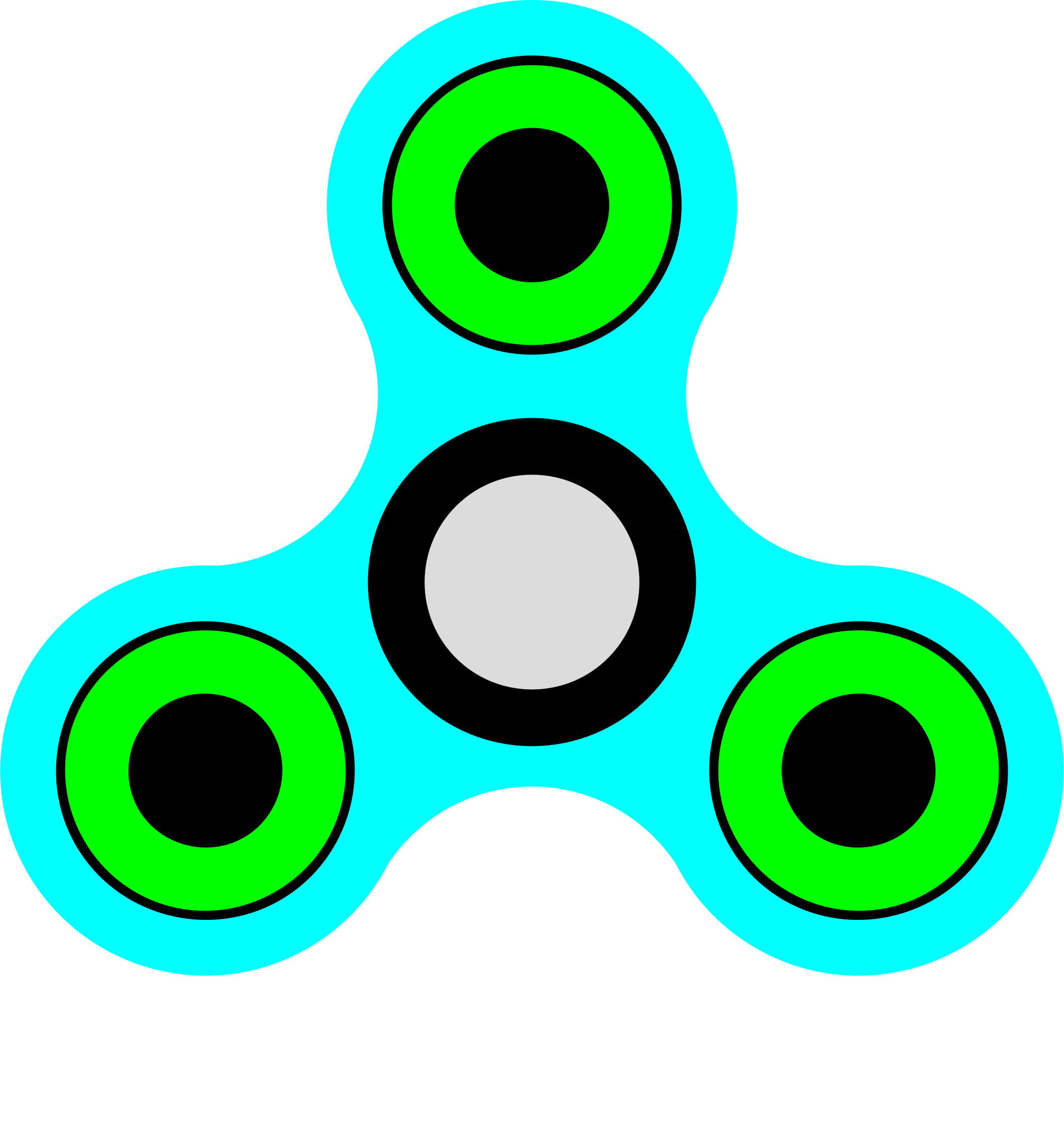 Colorful Fidget Spinner Vector Illustration