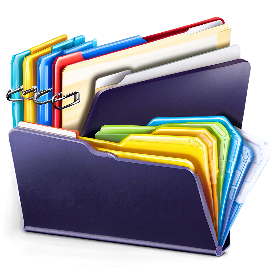 Colorful File Folder Png Yin49