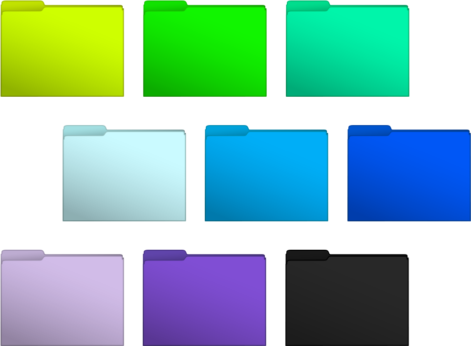 Colorful File Folders Array