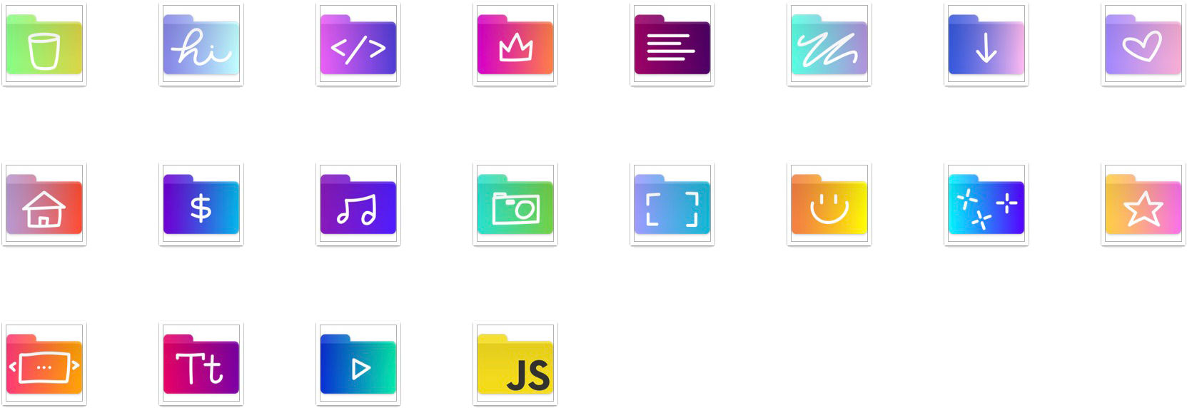 Colorful File Icons