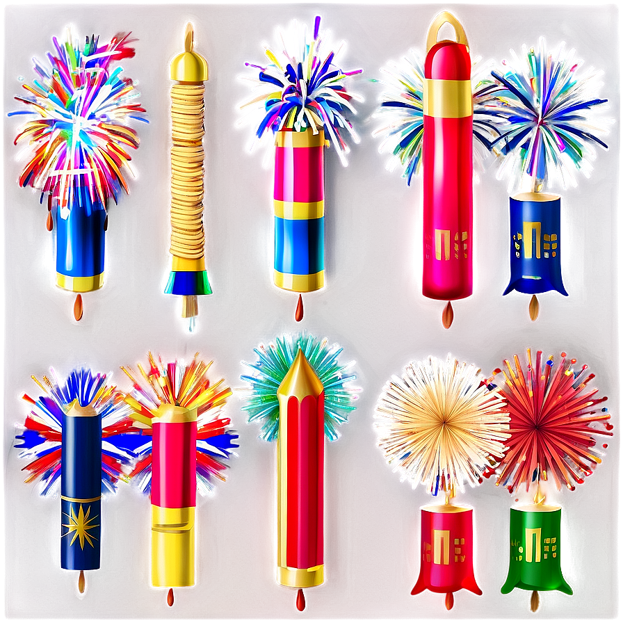 Colorful Firecrackers Celebration Png 06242024