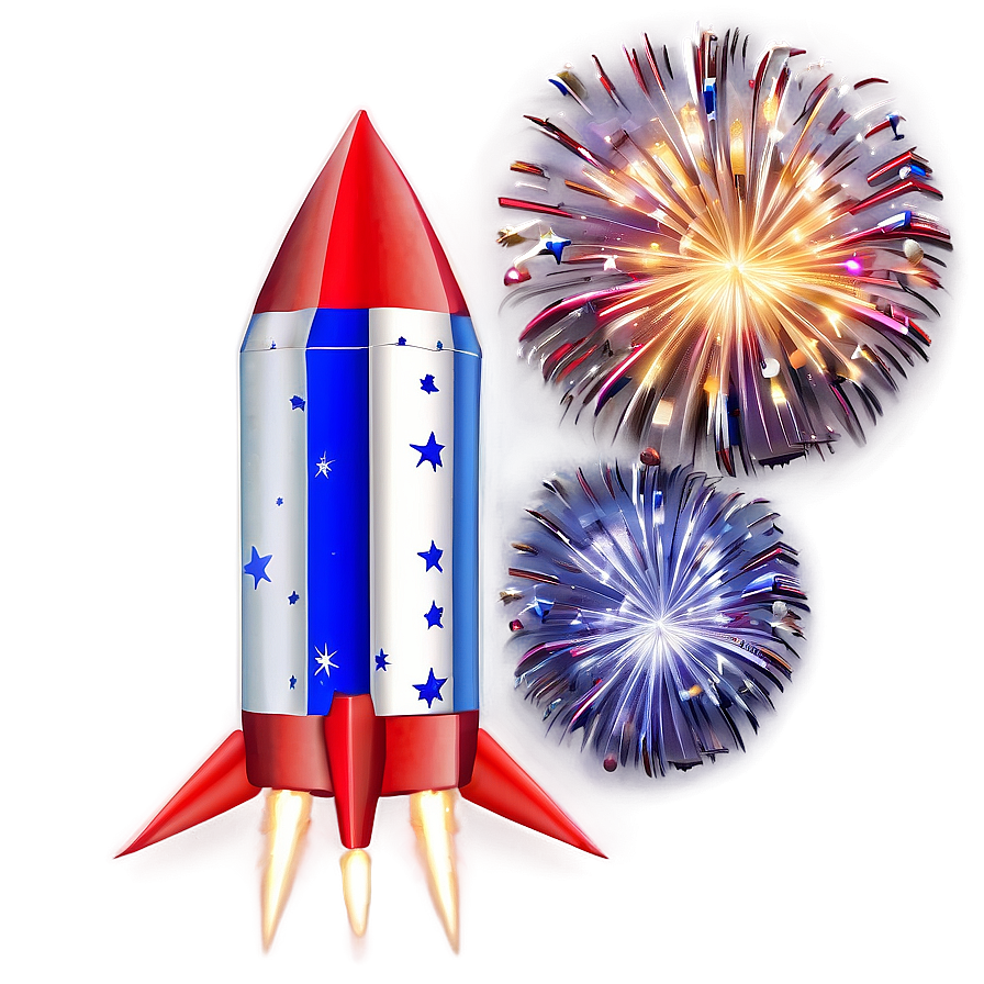 Colorful Firework Rocket Png Jsn