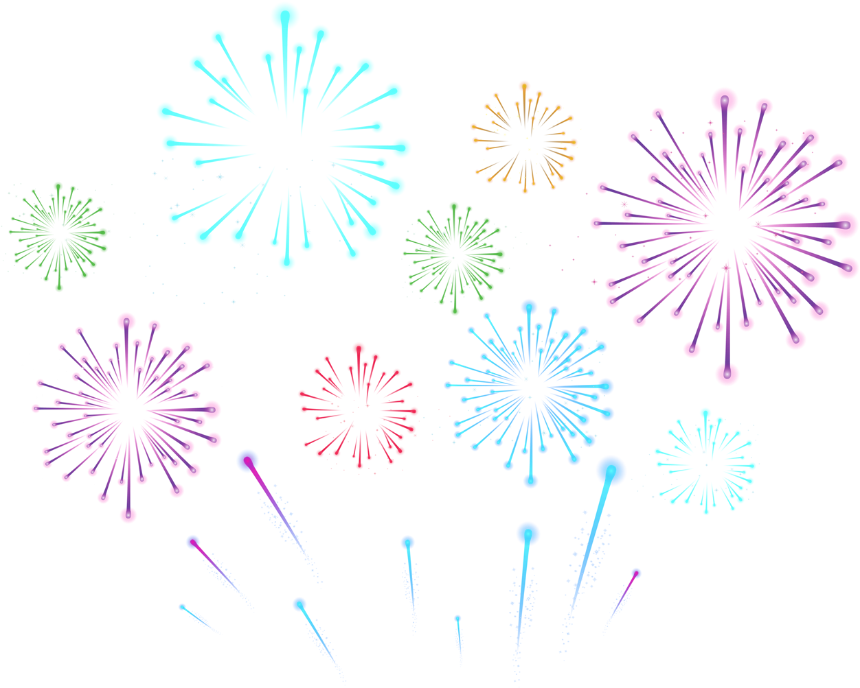 Colorful Fireworks Clipart