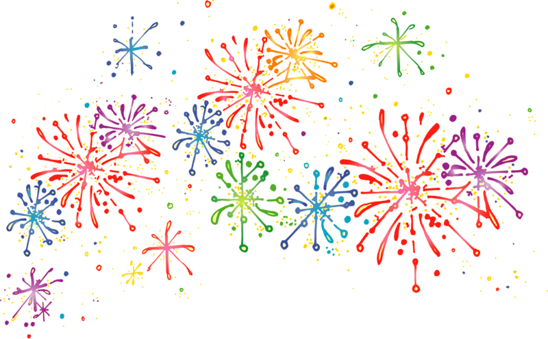 Colorful Fireworks Display Illustration