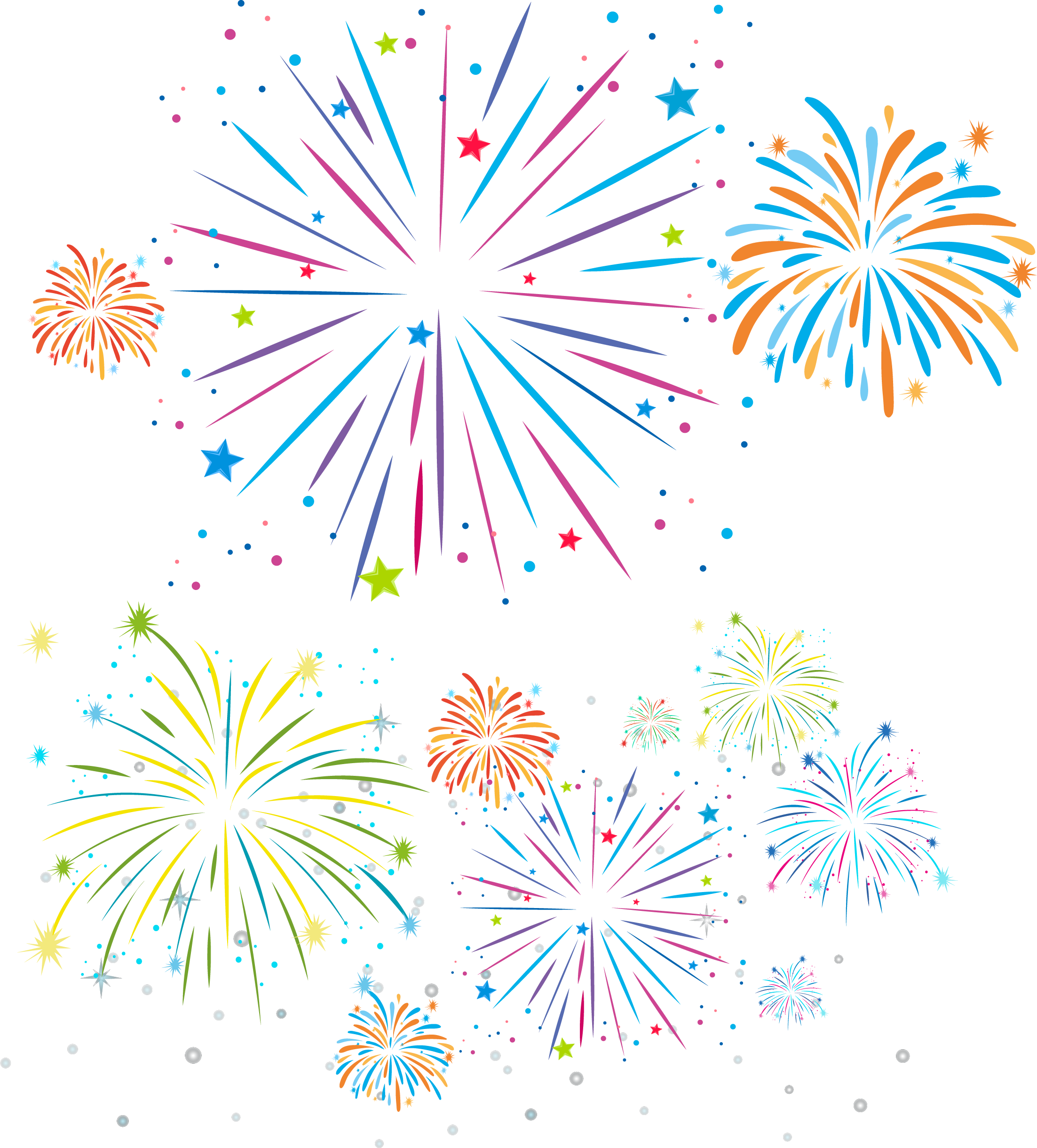 Colorful Fireworks Display