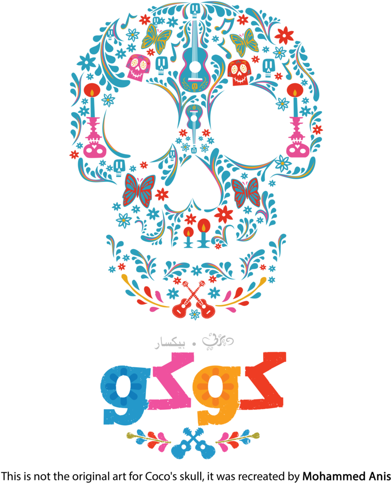 Colorful Floral Skull Artwork