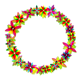 Colorful_ Floral_ Wreath_ Vector_ Graphic