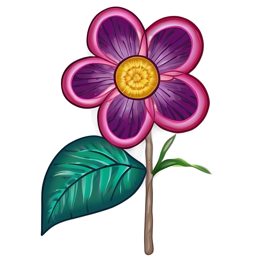 Colorful Flower Drawing Png 06272024