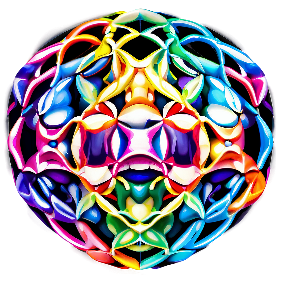 Colorful Flower Of Life Artwork Png Aui61