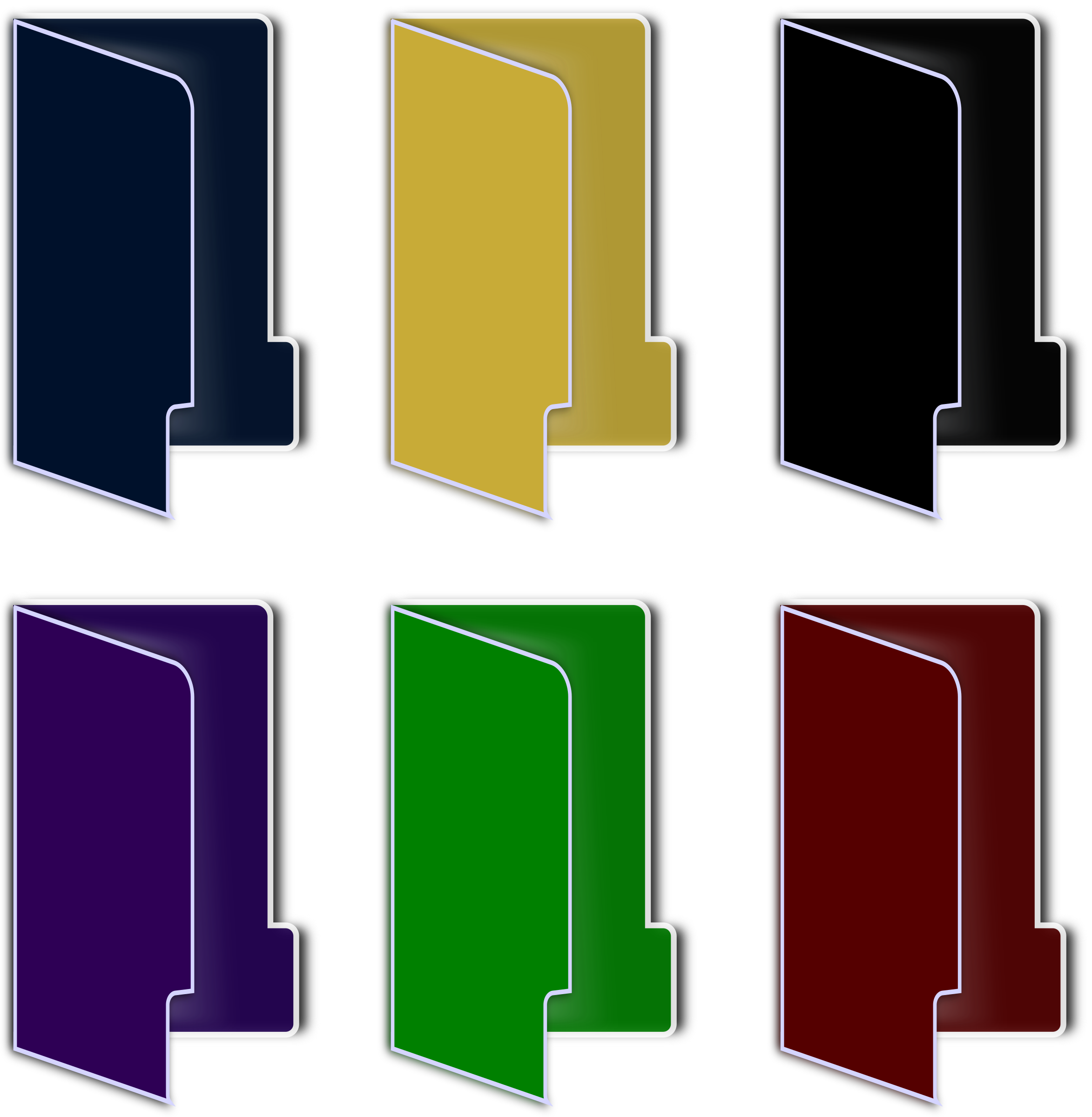 Colorful Folder Icons Set