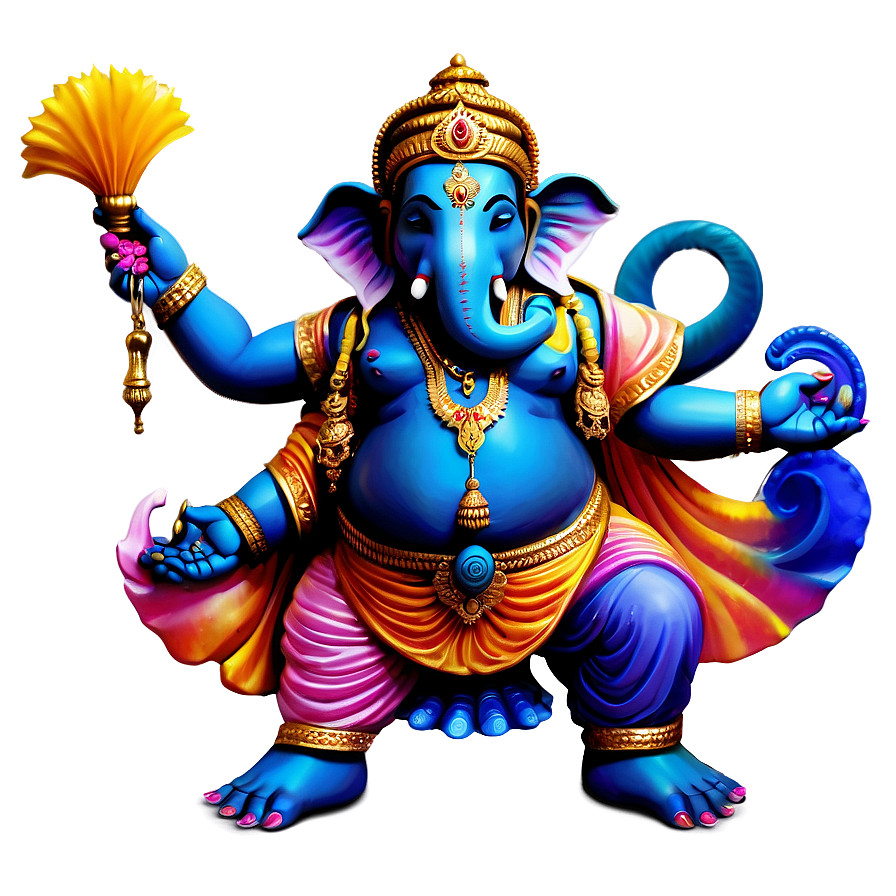 Colorful Ganesh Png 06202024