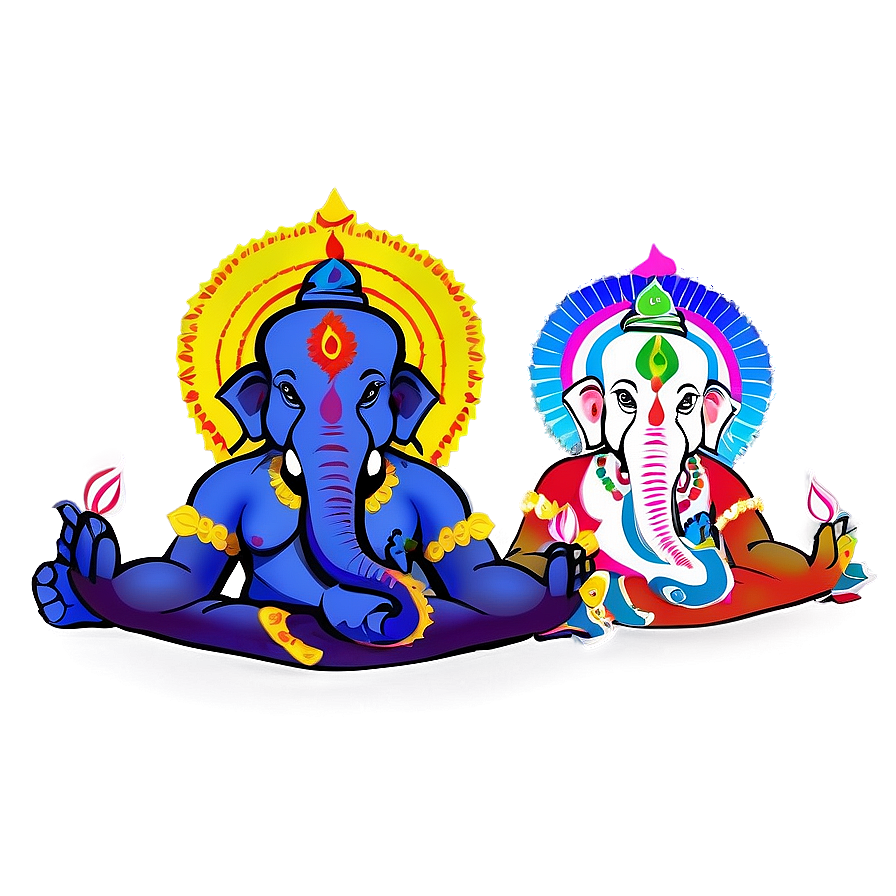 Colorful Ganesh Png Ytj