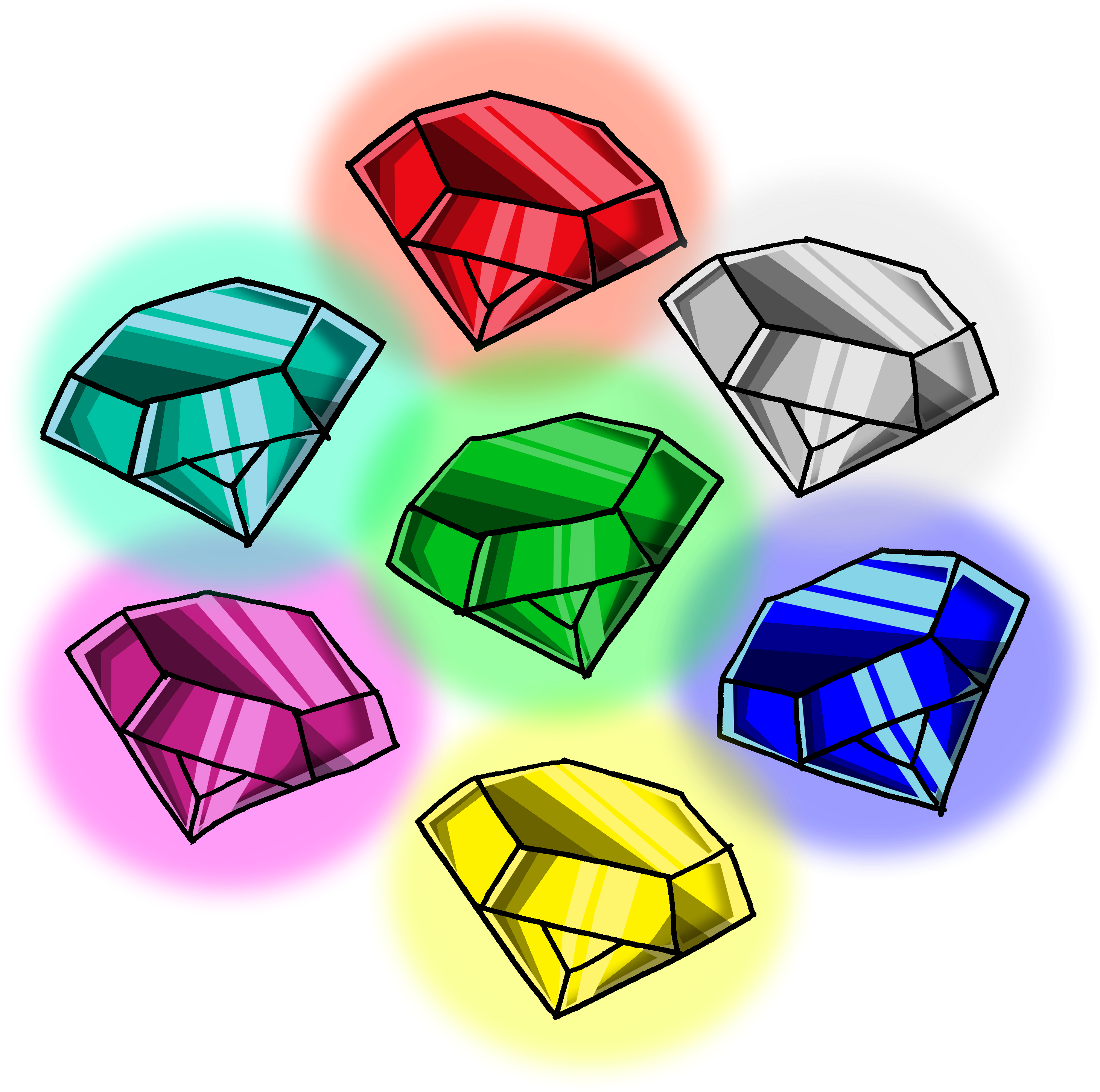 Colorful Gemstones Circle