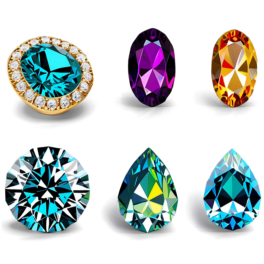 Colorful Gemstones Png 41