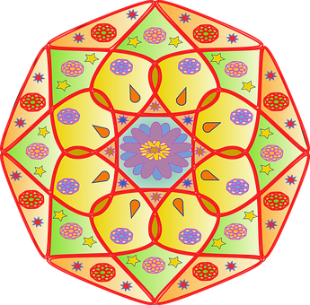 Colorful Geometric Mandala Art