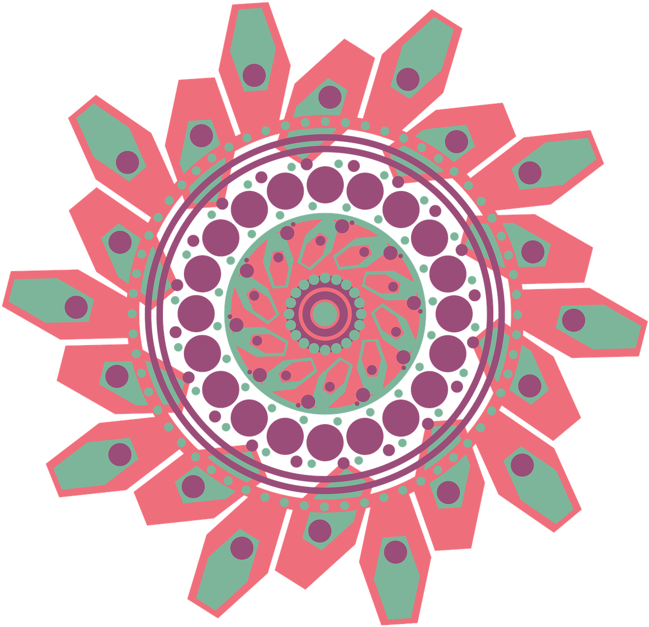 Colorful Geometric Mandala Design