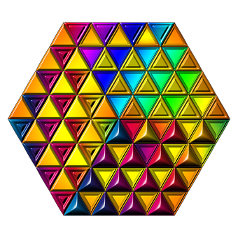 Colorful Geometric Pattern Hexagon