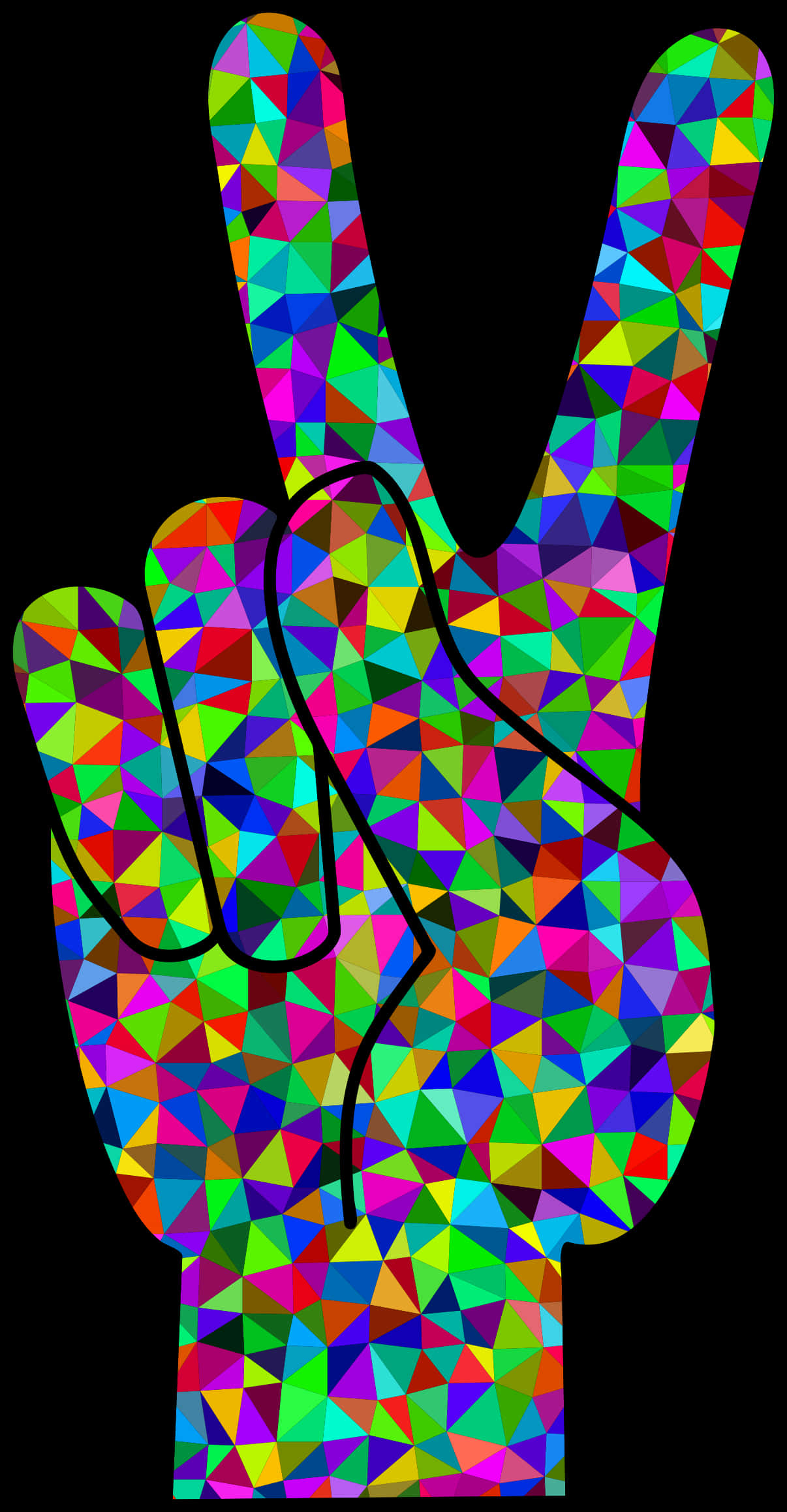 Colorful Geometric Peace Sign