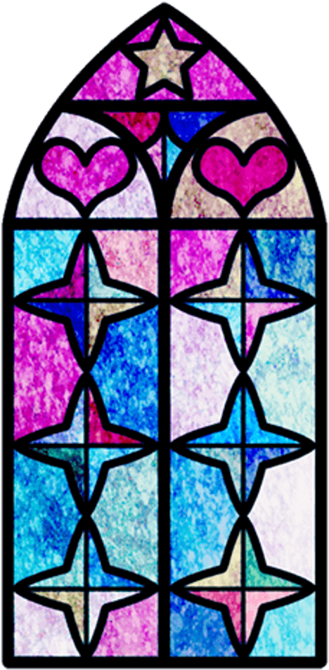 Colorful Geometric Stained Glass Window