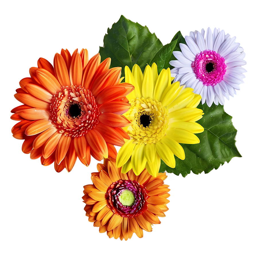 Colorful Gerbera Daisies Png 04292024