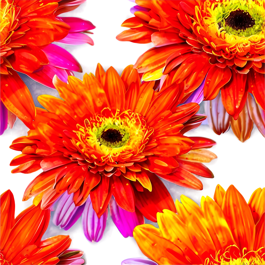 Colorful Gerbera Daisies Png 04292024