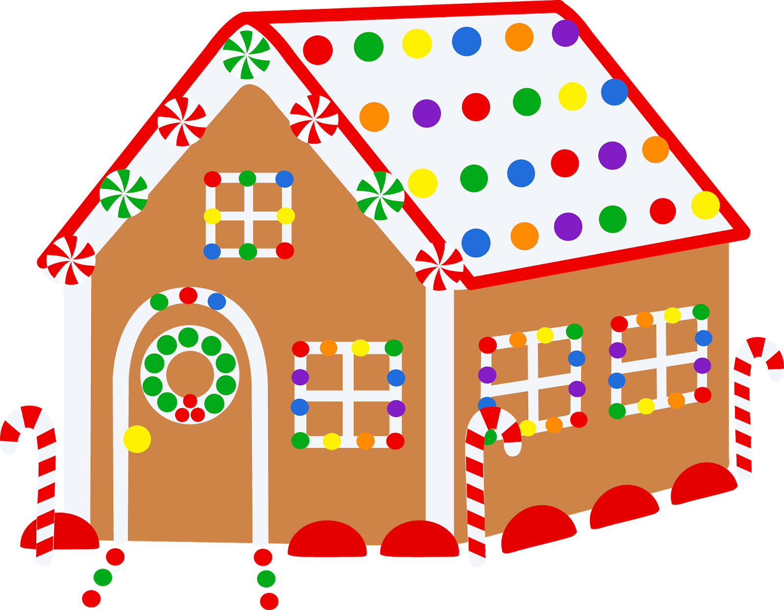 Colorful Gingerbread House Clipart