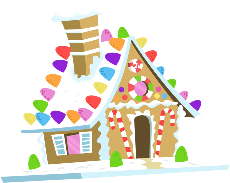 Colorful Gingerbread House Vector