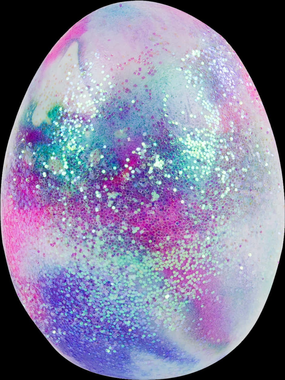 Colorful Glitter Easter Egg