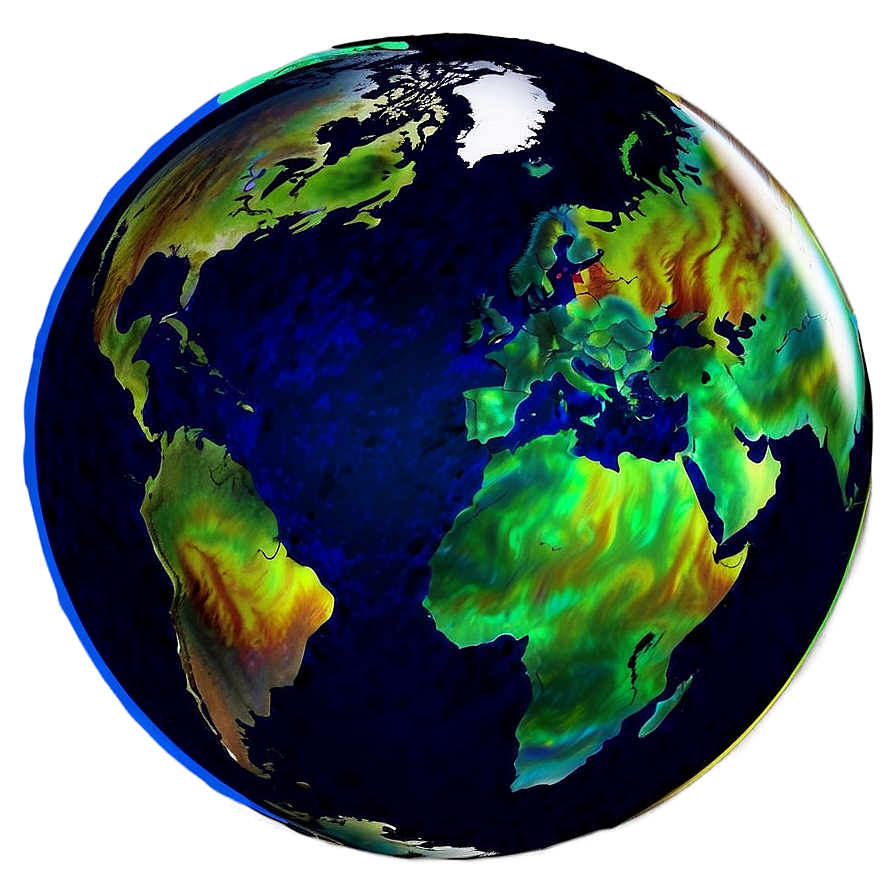 Colorful Globe Art Png 64