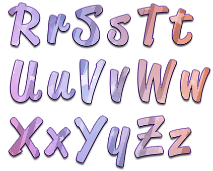 Colorful_ Glossy_ Alphabet_ Letters_ R_to_ Z