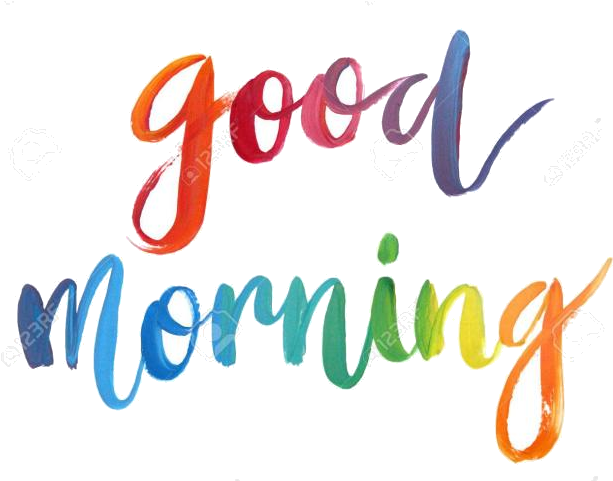 Colorful Good Morning Text Illustration