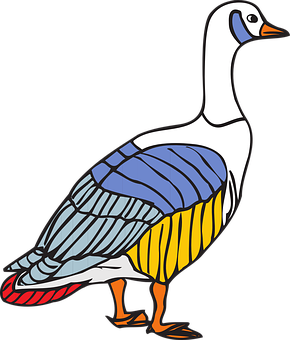 Colorful Goose Illustration