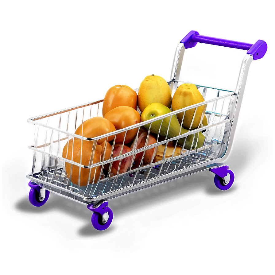 Colorful Grocery Cart Png 06282024