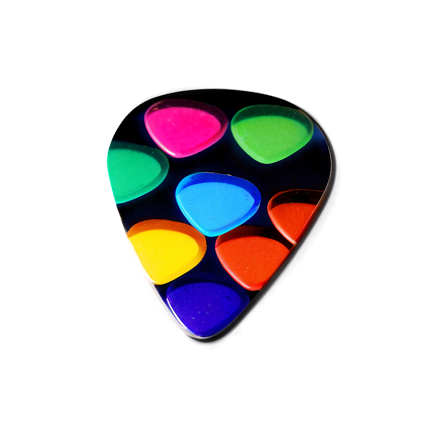 Colorful Guitar Pick Png 4