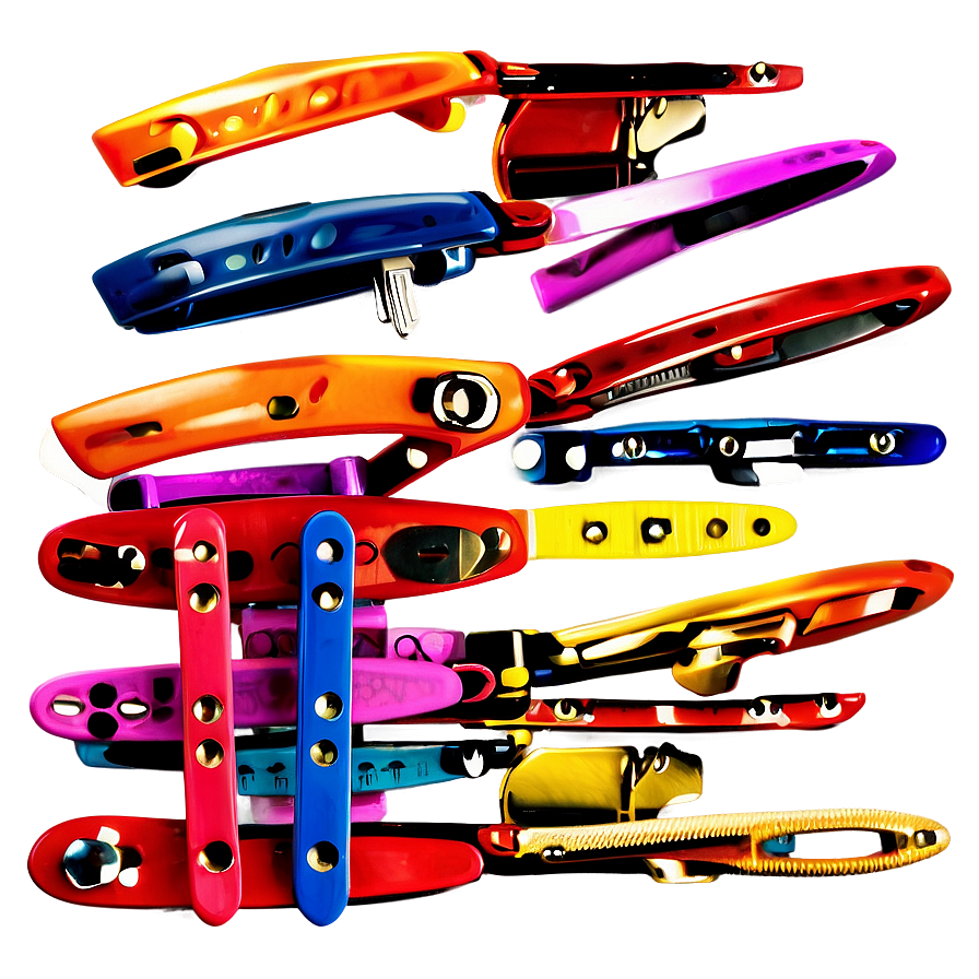 Colorful Hair Clip Collection Png 45