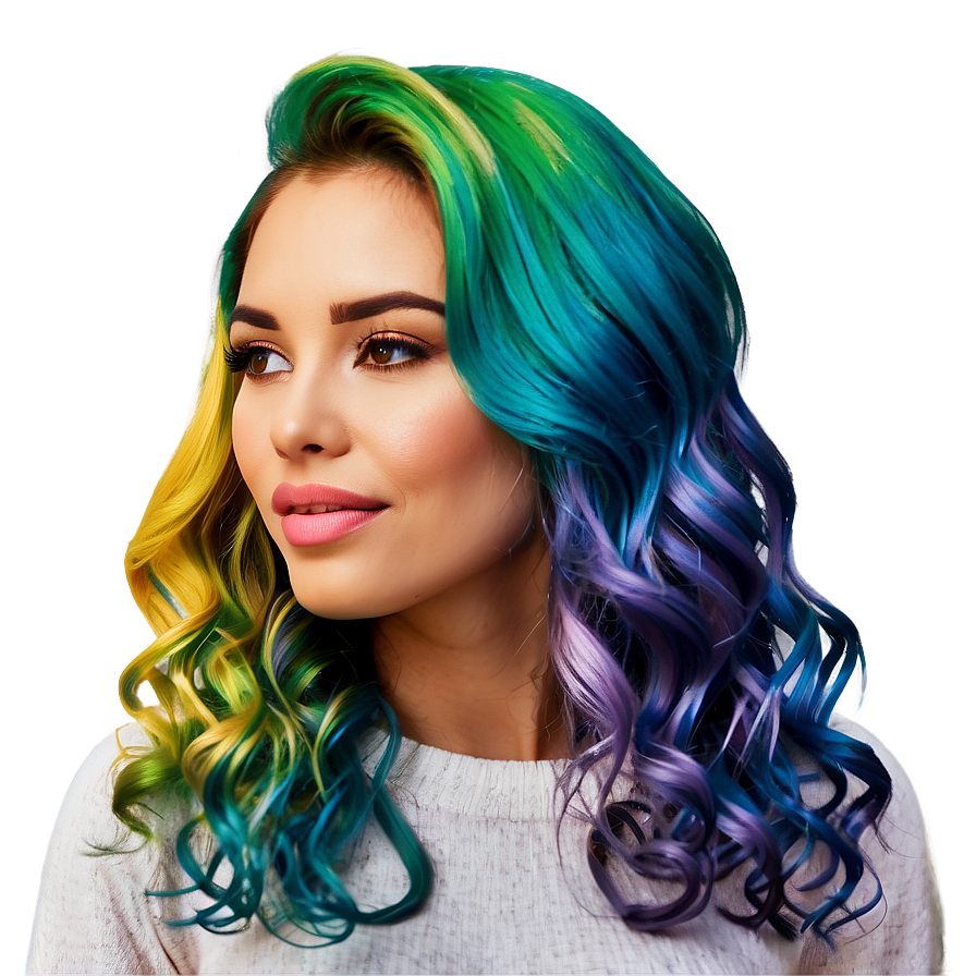 Colorful Hair Clipart Png Uux99