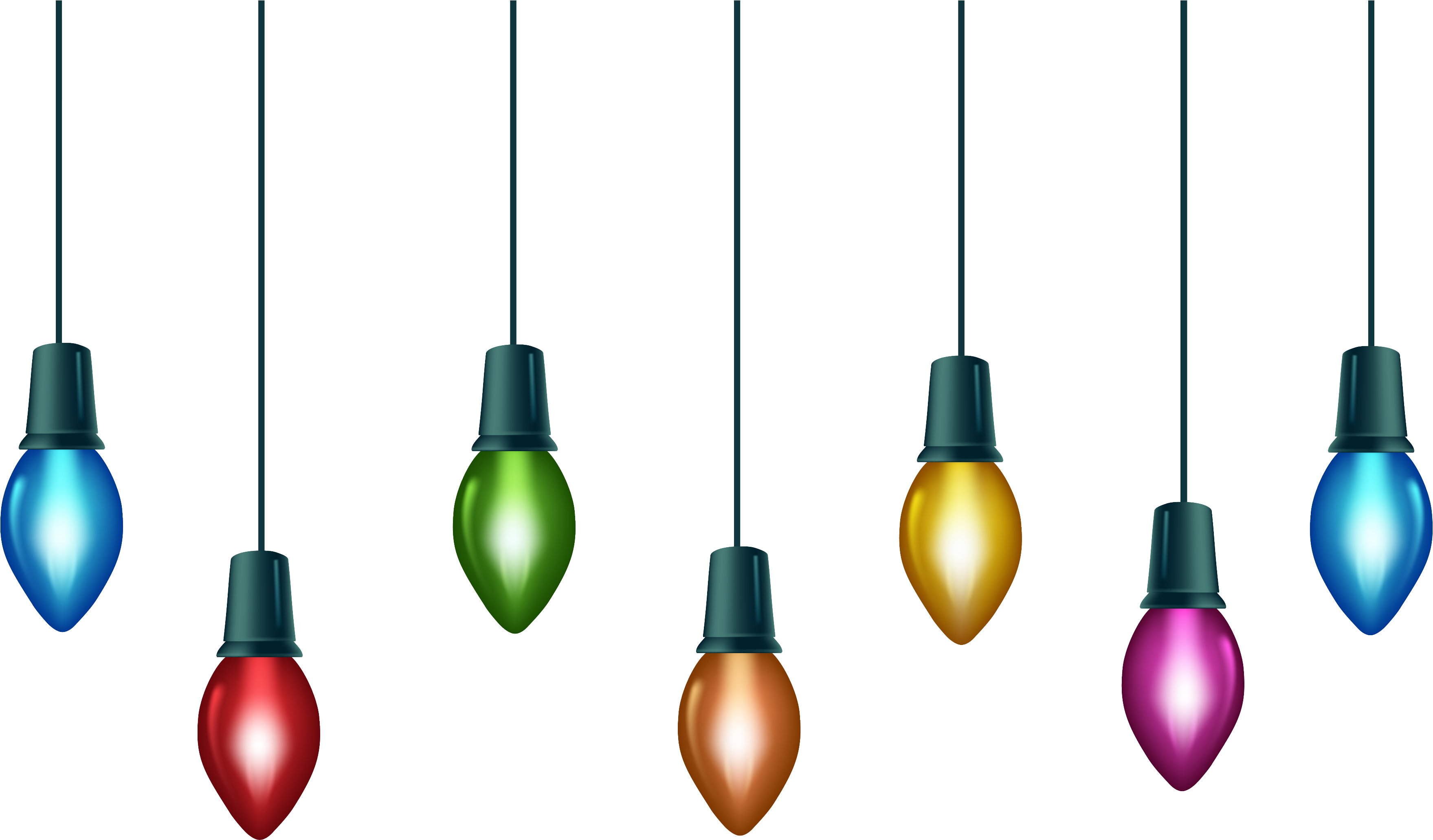 Colorful Hanging Lights Array