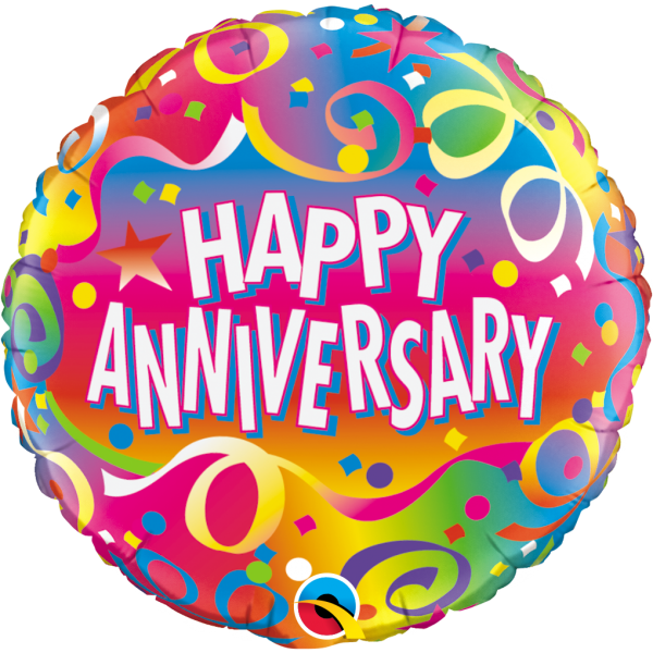 Colorful Happy Anniversary Balloon