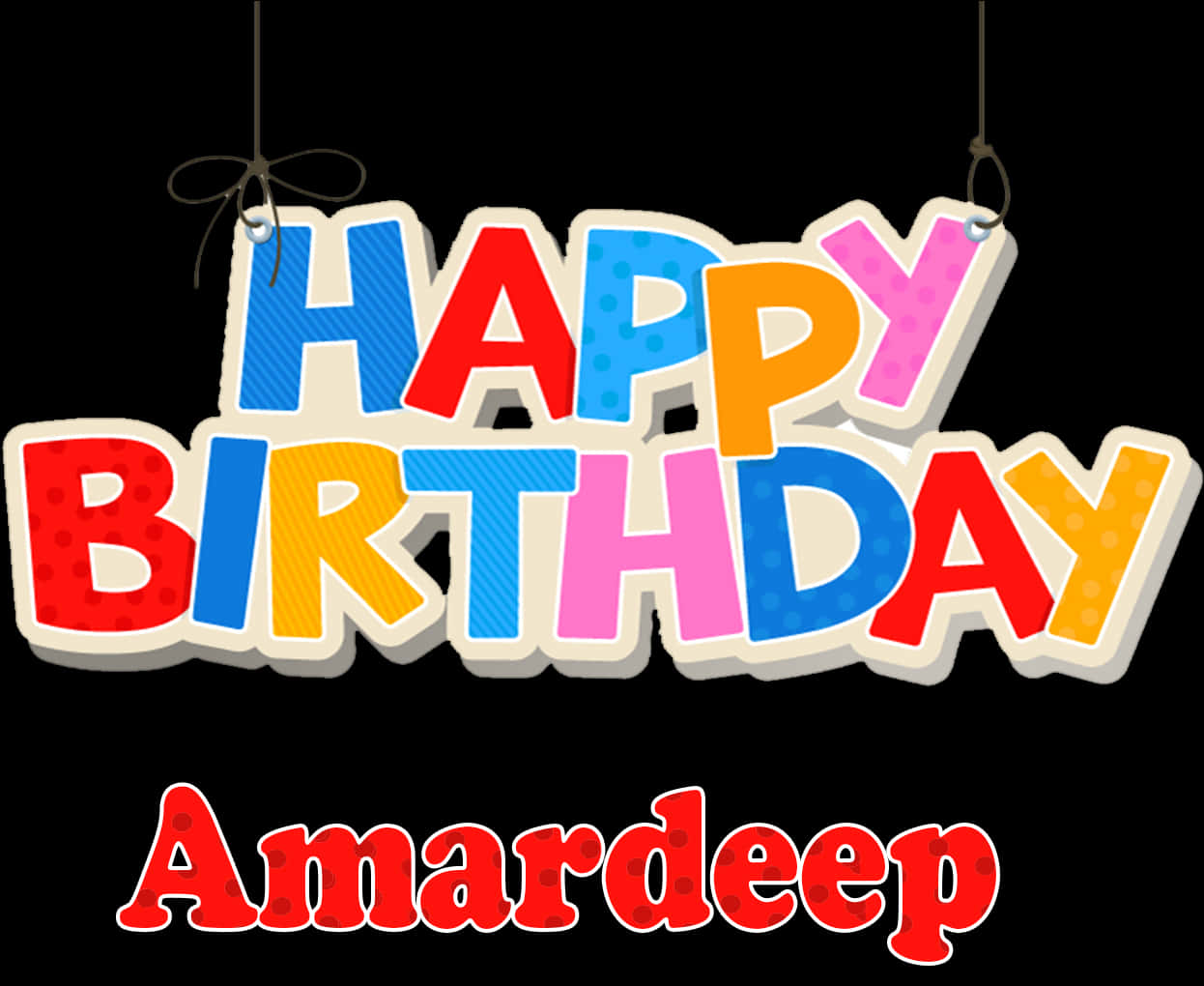 Colorful_ Happy_ Birthday_ Amardeep_ Sign