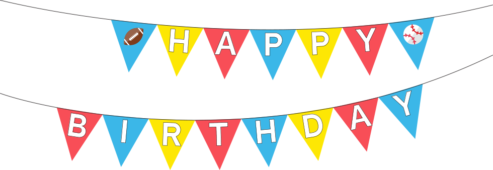 Colorful Happy Birthday Banner