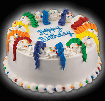 Colorful Happy Birthday Cake