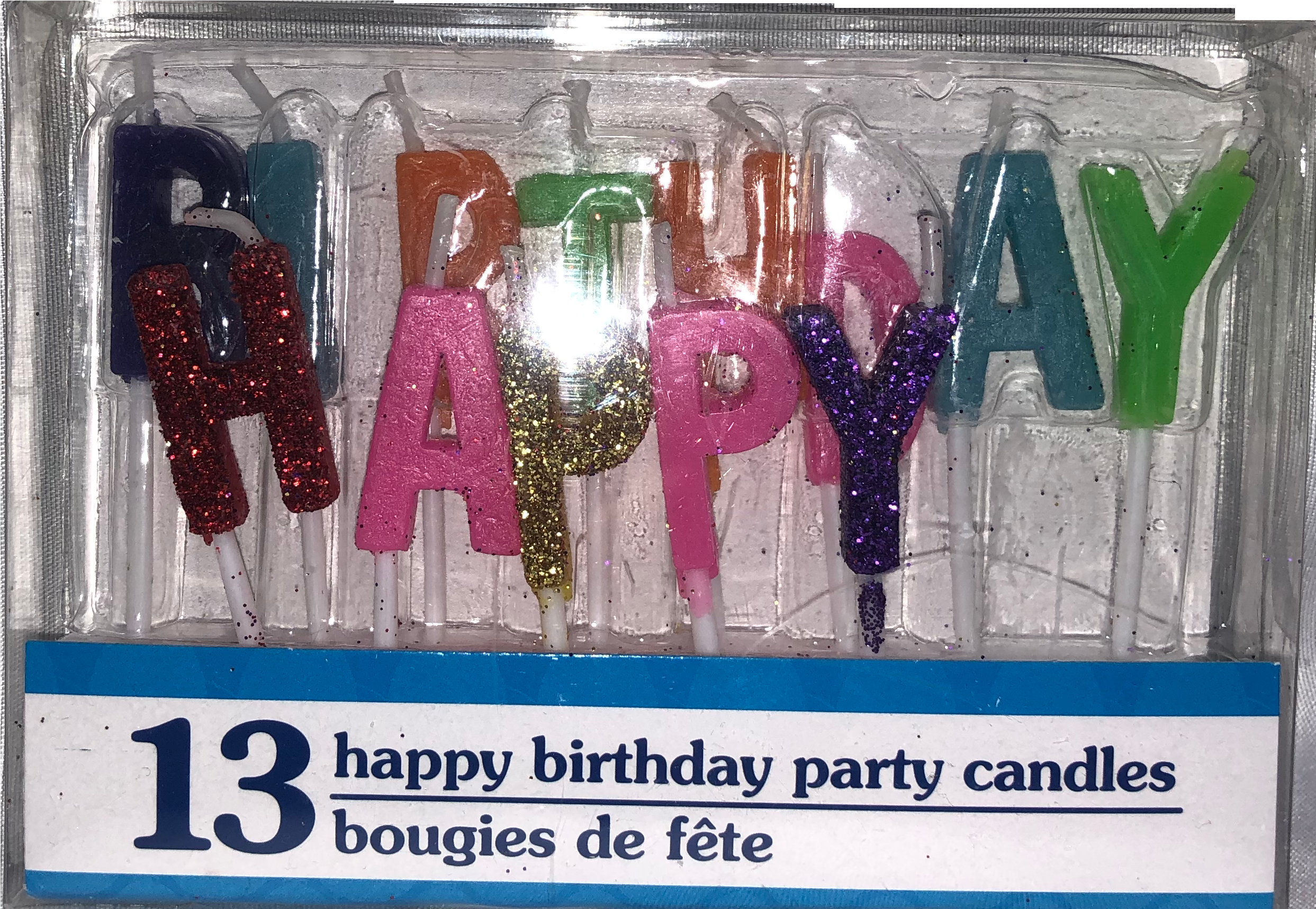 Colorful Happy Birthday Candles Packaging