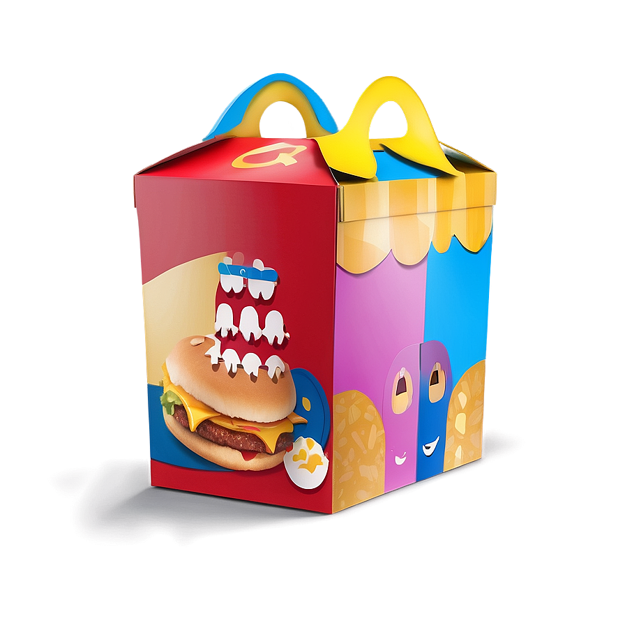 Colorful Happy Meal Box Illustration Png 82