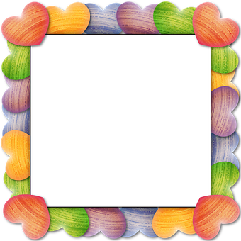 Colorful Heart Border Frame